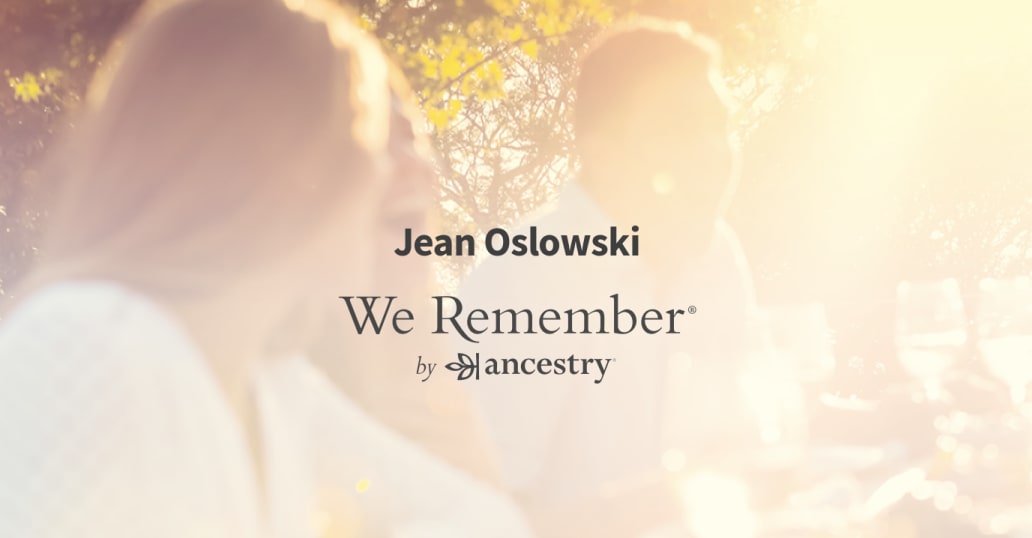 Jean Oslowski (1933 2022) Obituary